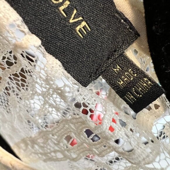 House of Harlow 1960 x Revolve Henrik Ivory Lace Puff Sleeve Mini Dress M NWT - Picture 12 of 14